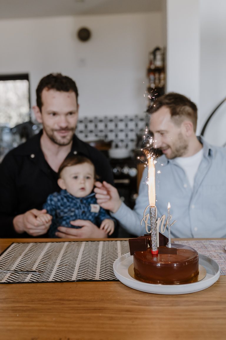 Docummentaire en famille pour les 1 an de Marceau.